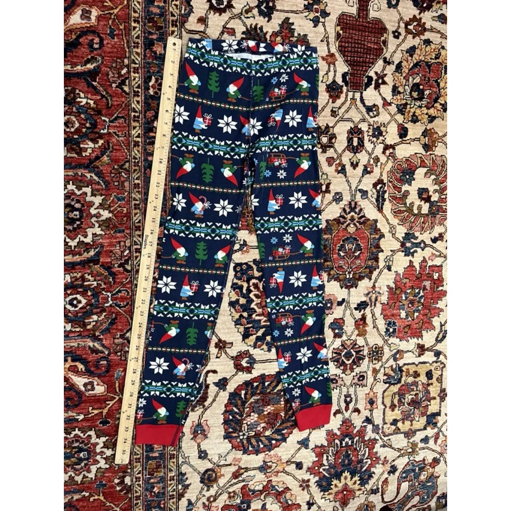 Little Kids Hanna Andersson Christmas Snowflake Elves Themed Pajama Pant Size 12